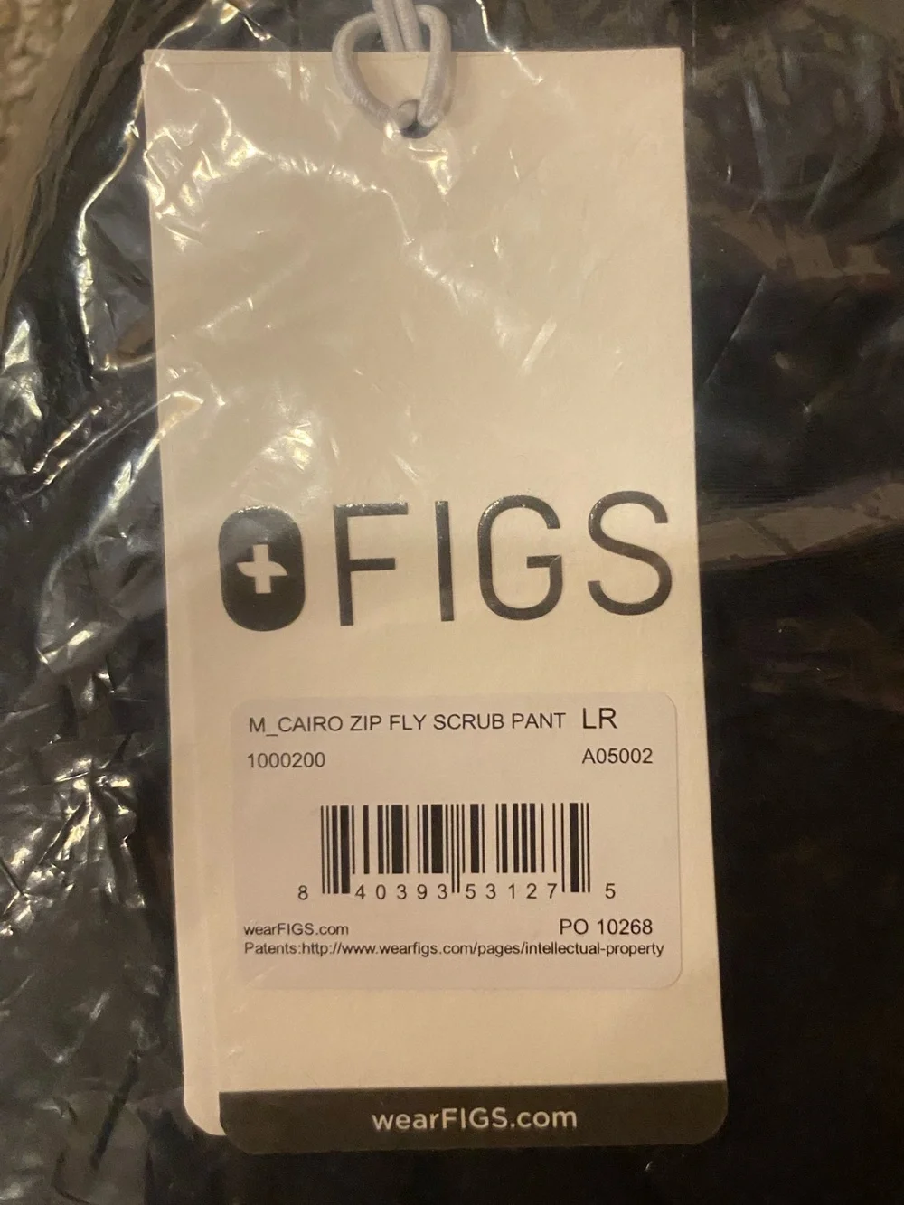 FIGS Cairo Straight-Leg Scrub Pant — Black